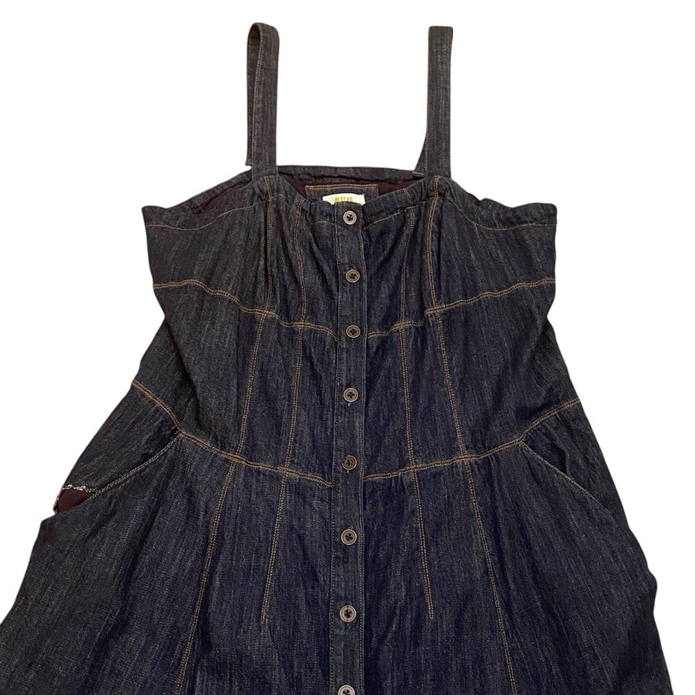 Anthropologie Sqaure Neck Buttondown Corset Dress Plus size 26W - Picture 5 of 13